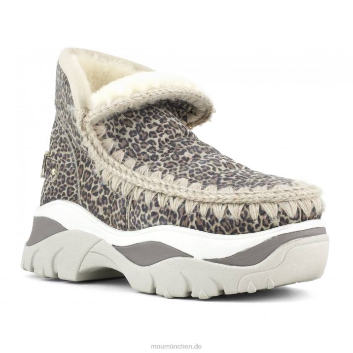 klobiger Sneaker Eskimo Frauen 0V6X723 kleines Gepardenleder Mou