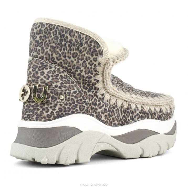 klobiger Sneaker Eskimo Frauen 0V6X723 kleines Gepardenleder Mou