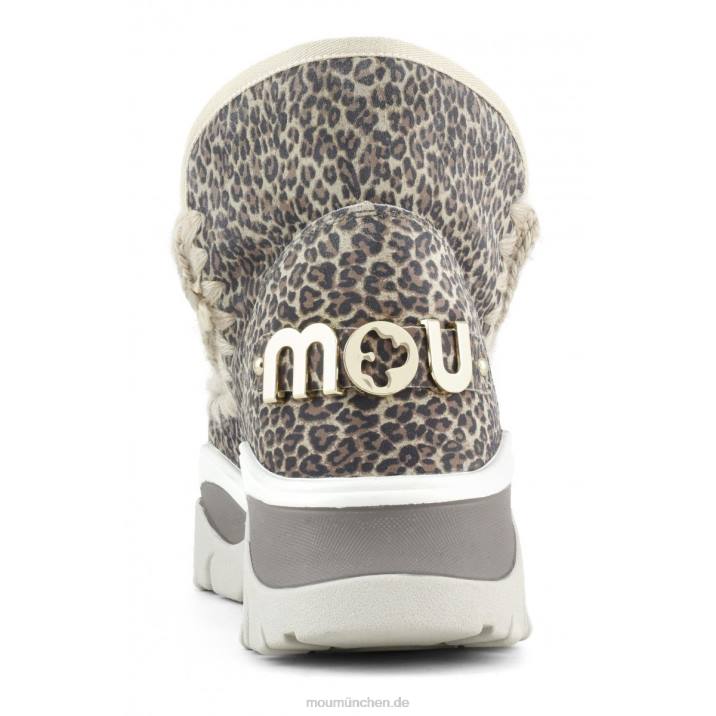 klobiger Sneaker Eskimo Frauen 0V6X723 kleines Gepardenleder Mou