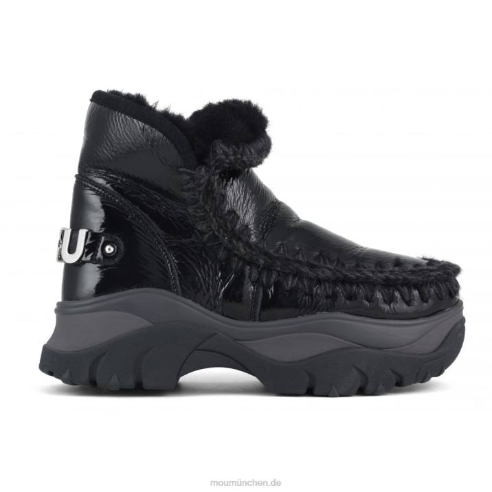 klobiger Sneaker Eskimo Frauen 0V6X725 Lackschwarz Mou