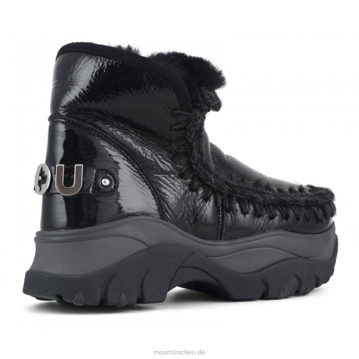 klobiger Sneaker Eskimo Frauen 0V6X725 Lackschwarz Mou