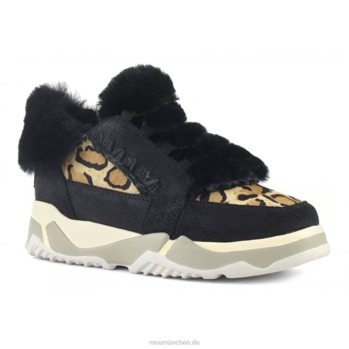 Eskimo-Schnürschuh Frauen 0V6X705 rissig schwarz/grau Mou