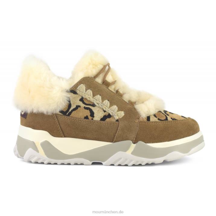Eskimo-Schnürschuh Frauen 0V6X707 Cognac Mou