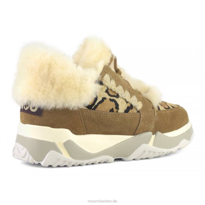 Eskimo-Schnürschuh Frauen 0V6X707 Cognac Mou