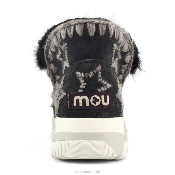 Eskimo-Sneaker aus Wolle mit Sternenstickerei Frauen 0V6X690 aus schwarz Mou