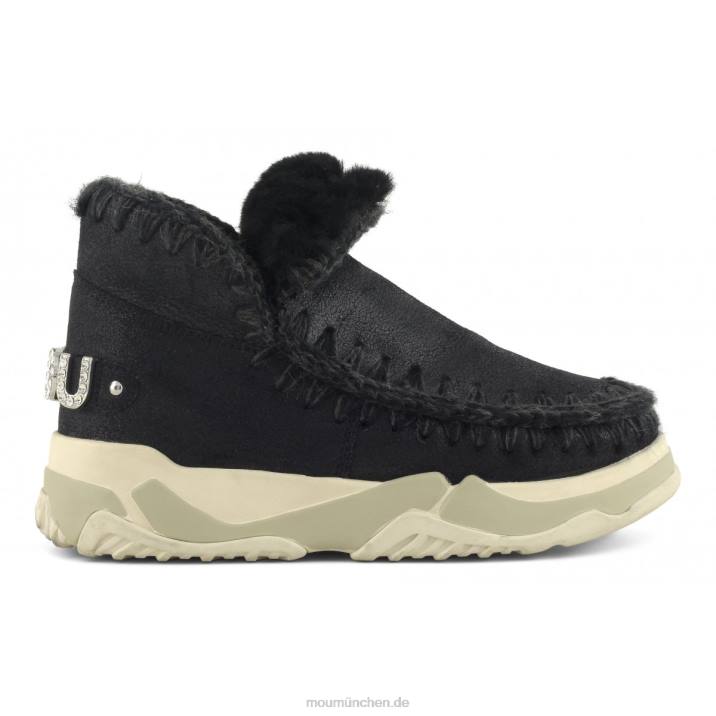 Eskimo-Trainer Frauen 0V6X685 rissig schwarz/grau Mou