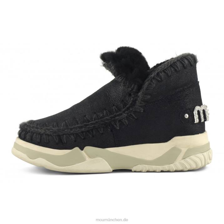 Eskimo-Trainer Frauen 0V6X685 rissig schwarz/grau Mou