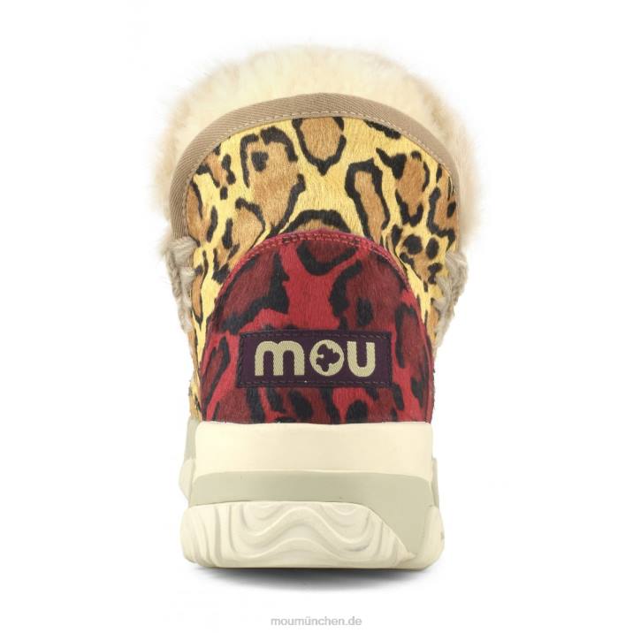 Eskimo-Trainer aus gemischtem Ponyfell Frauen 0V6X687 Zebra schwarz weiß Mou