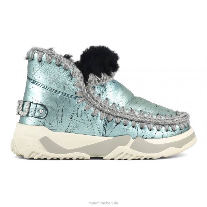 Eskimo-Trainer mit Strasssteinen Frauen 0V6X694 Distressed-Metallic-Grün Mou