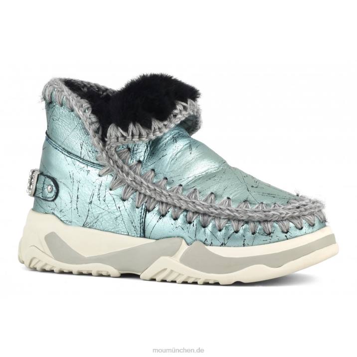 Eskimo-Trainer mit Strasssteinen Frauen 0V6X694 Distressed-Metallic-Grün Mou