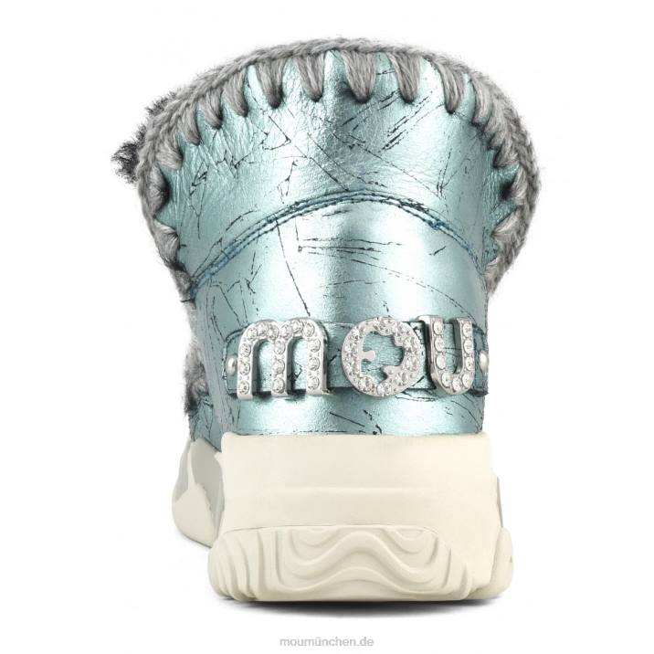 Eskimo-Trainer mit Strasssteinen Frauen 0V6X694 Distressed-Metallic-Grün Mou