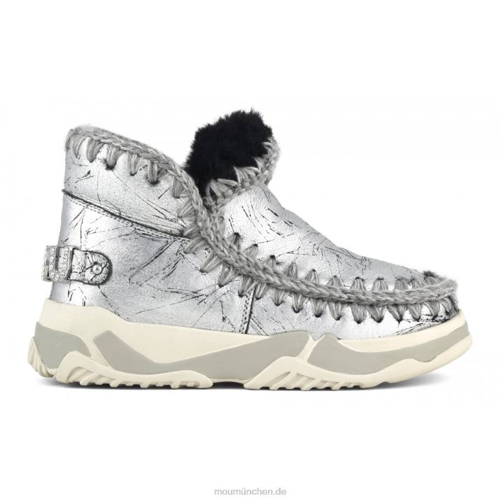 Eskimo-Trainer mit Strasssteinen Frauen 0V6X695 Distressed-Metallic-Silber Mou