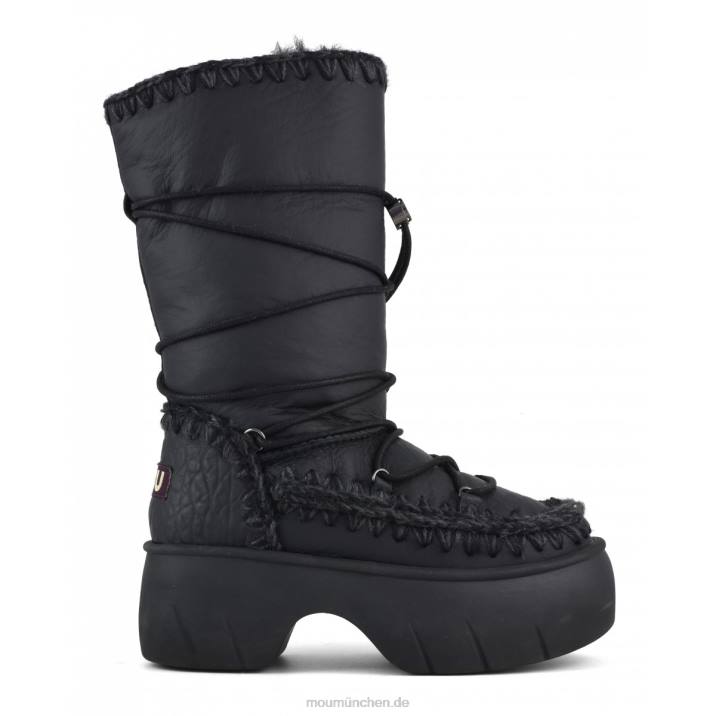 Eskimo Schneestiefel Twist groß Frauen 0V6X354 Nubuk schwarz Mou