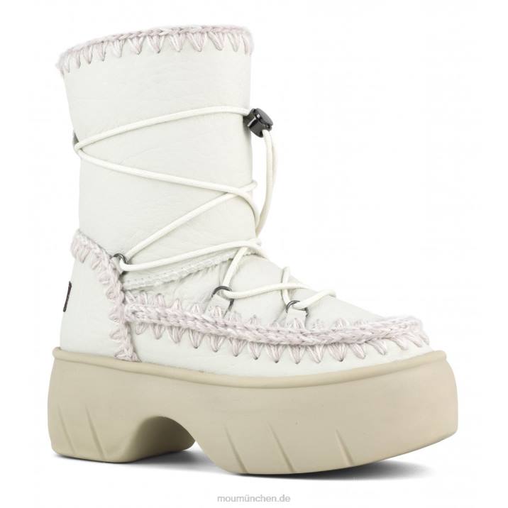 Eskimo Snow Boot Twist Short Frauen 0V6X352 Nubuk echtes Weiß Mou