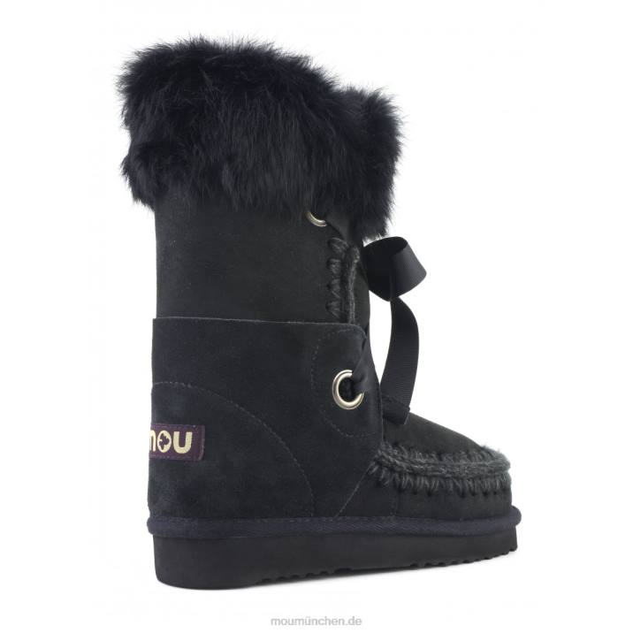 Eskimo-Spitze und Fell Frauen 0V6X308 Schwarz Mou