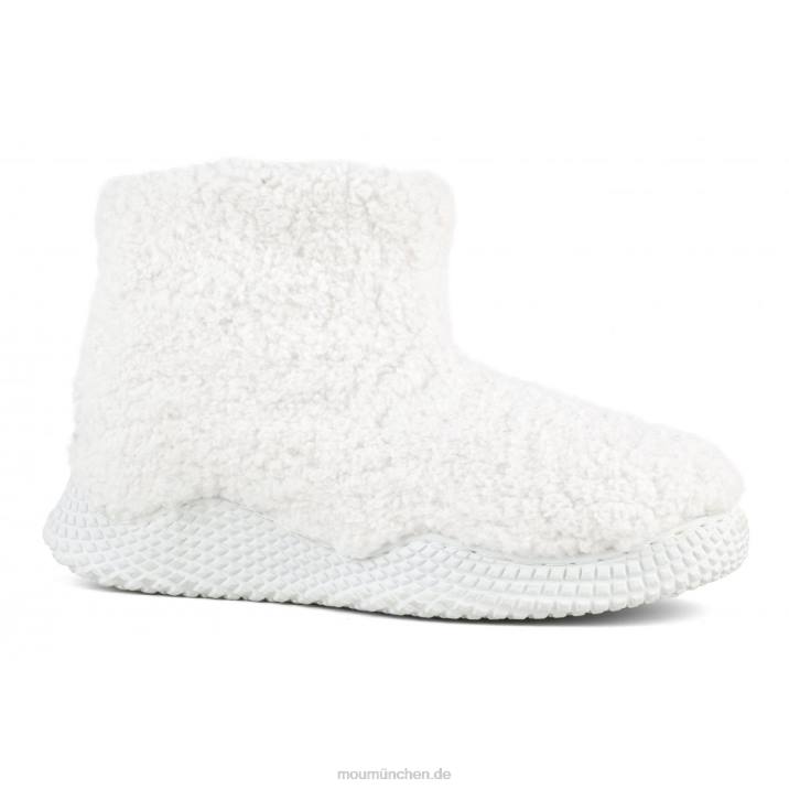 Slip-On-Stiefelette mit Öko-Sohle aus Textilfilz, hoch Frauen 0V6X342 Weiss Mou
