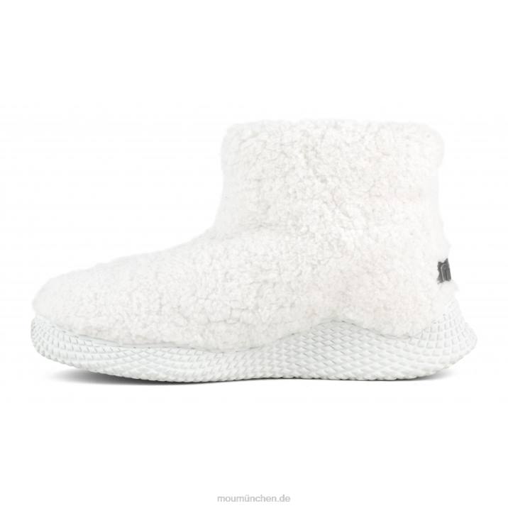 Slip-On-Stiefelette mit Öko-Sohle aus Textilfilz, hoch Frauen 0V6X342 Weiss Mou