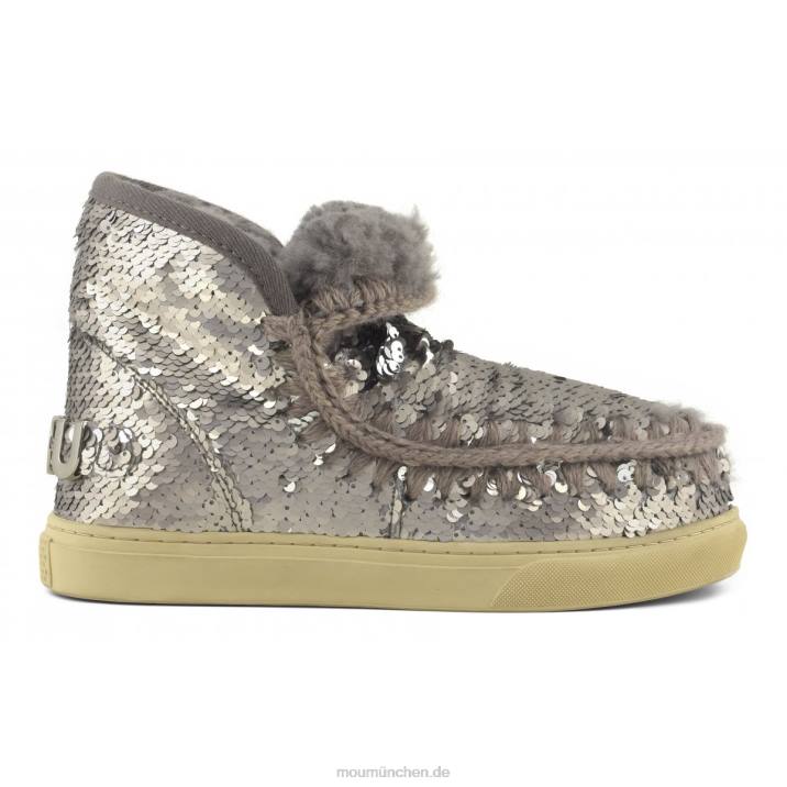Eskimo-Sneaker 630 Frauen 0V6X639 Pailletten Gunmetal Mou