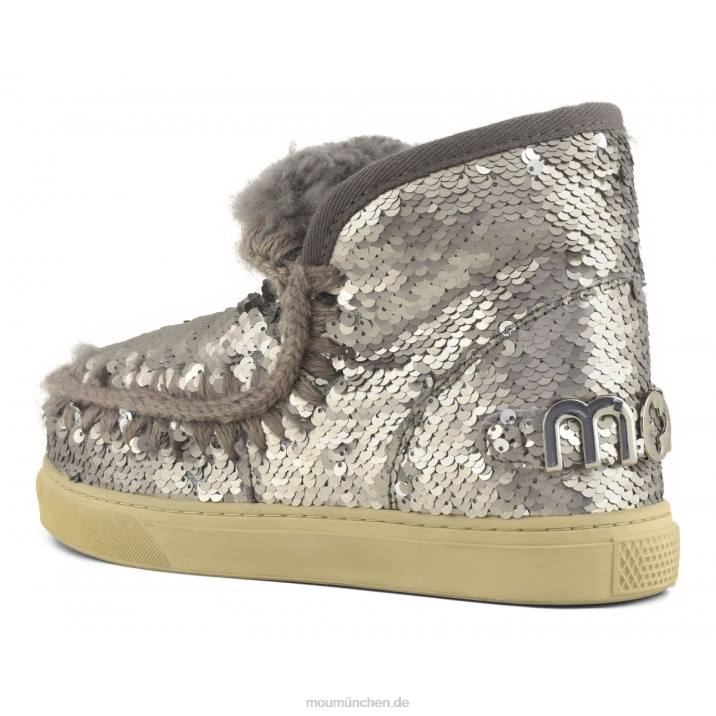 Eskimo-Sneaker 630 Frauen 0V6X639 Pailletten Gunmetal Mou