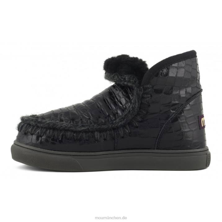 Eskimo-Sneaker Frauen 0V6X666 schwarz glitzerndes Krokodil Mou