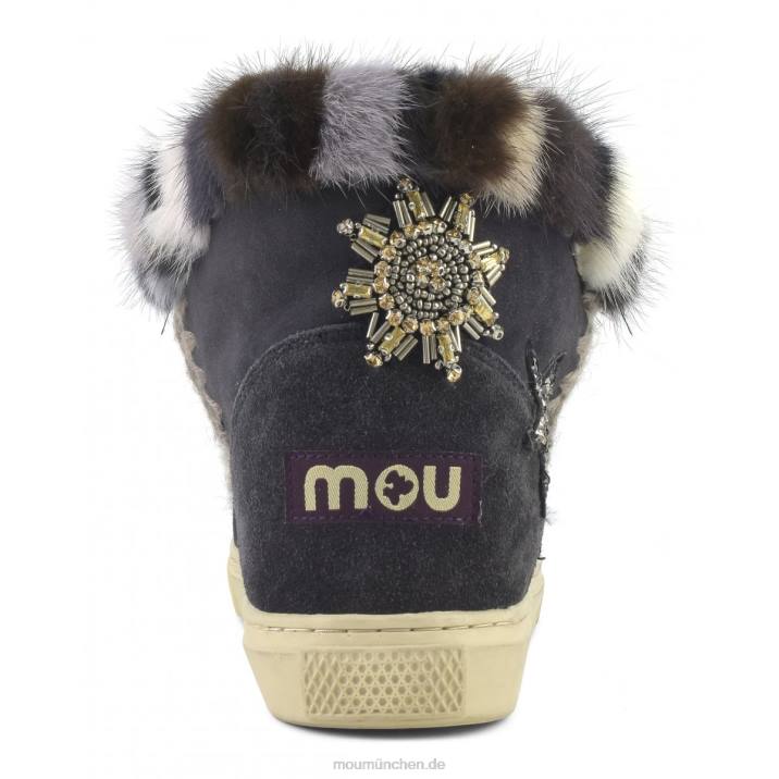 Eskimo-Sneaker-Stern-Patches Frauen 0V6X651 aus schwarz Mou