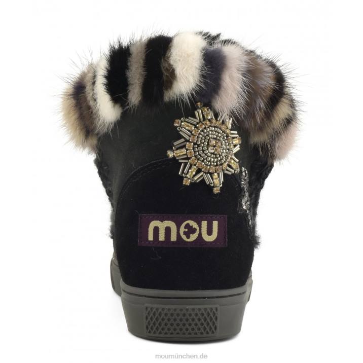 Eskimo-Sneaker-Stern-Patches Frauen 0V6X652 Schwarz Mou