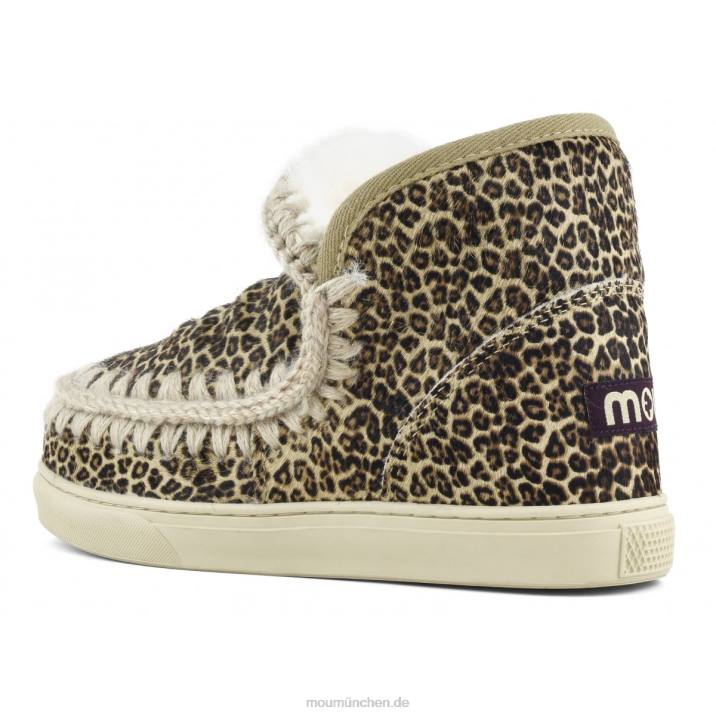 Eskimo-Sneaker aus Ponyfell Frauen 0V6X676 Ponyfell kleiner Gepard Löwe Mou