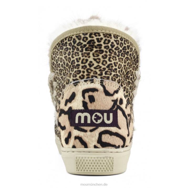 Eskimo-Sneaker aus Ponyfell-Mix-Patchwork Frauen 0V6X657 Ponyfell kleiner Gepard Löwe Mou
