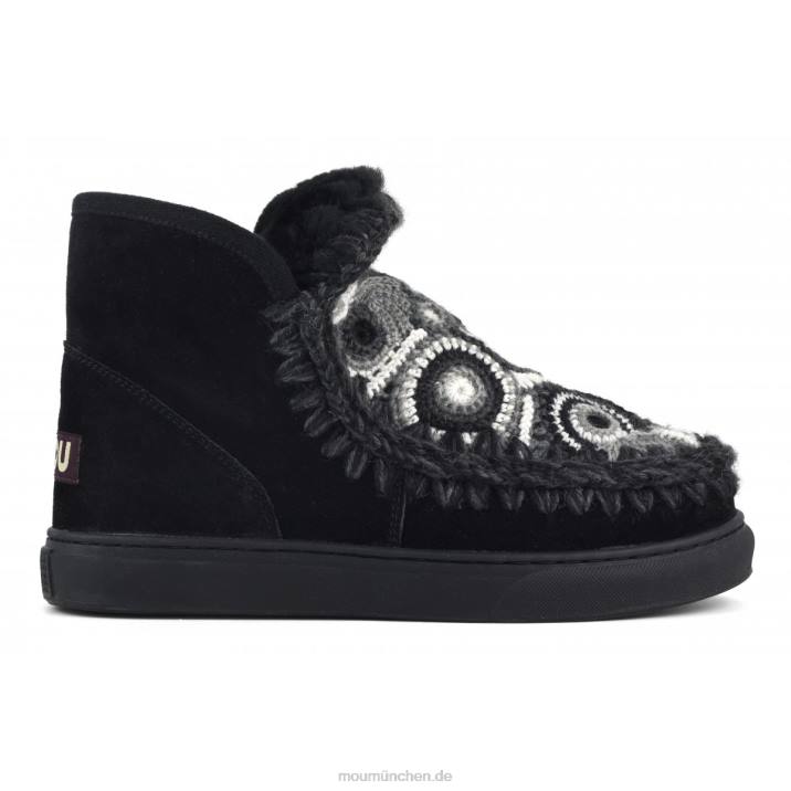 Eskimo-Sneaker gehäkelt Frauen 0V6X598 Schwarz Mou