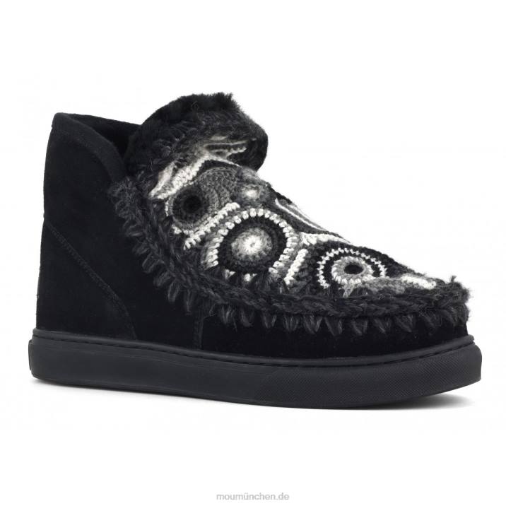Eskimo-Sneaker gehäkelt Frauen 0V6X598 Schwarz Mou