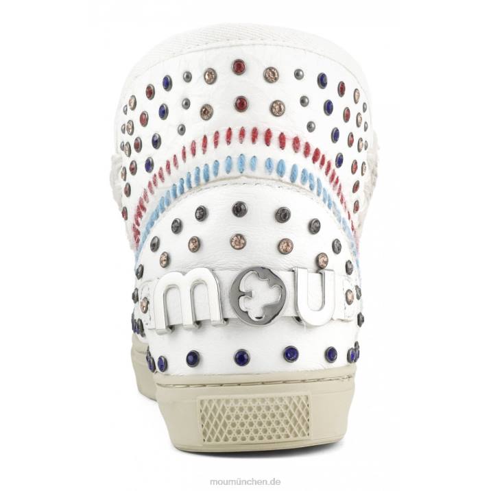 Eskimo-Sneaker mit Nieten und Nähten Frauen 0V6X642 Wachsweiß Mou