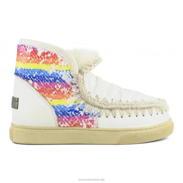 Eskimo-Sneaker mit Regenbogen-Pailletten Frauen 0V6X641 Wachsweiß Mou