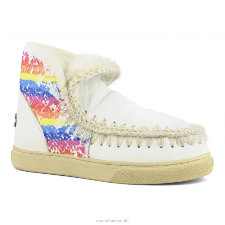 Eskimo-Sneaker mit Regenbogen-Pailletten Frauen 0V6X641 Wachsweiß Mou