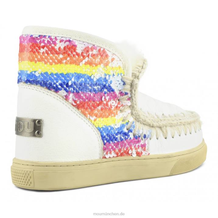 Eskimo-Sneaker mit Regenbogen-Pailletten Frauen 0V6X641 Wachsweiß Mou