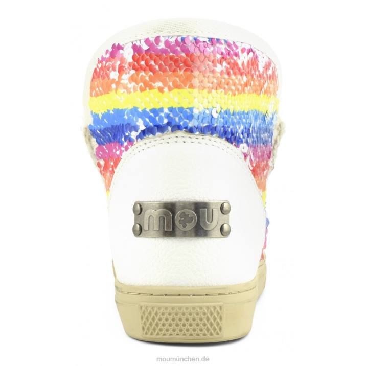 Eskimo-Sneaker mit Regenbogen-Pailletten Frauen 0V6X641 Wachsweiß Mou