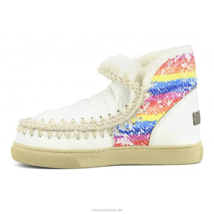 Eskimo-Sneaker mit Regenbogen-Pailletten Frauen 0V6X641 Wachsweiß Mou