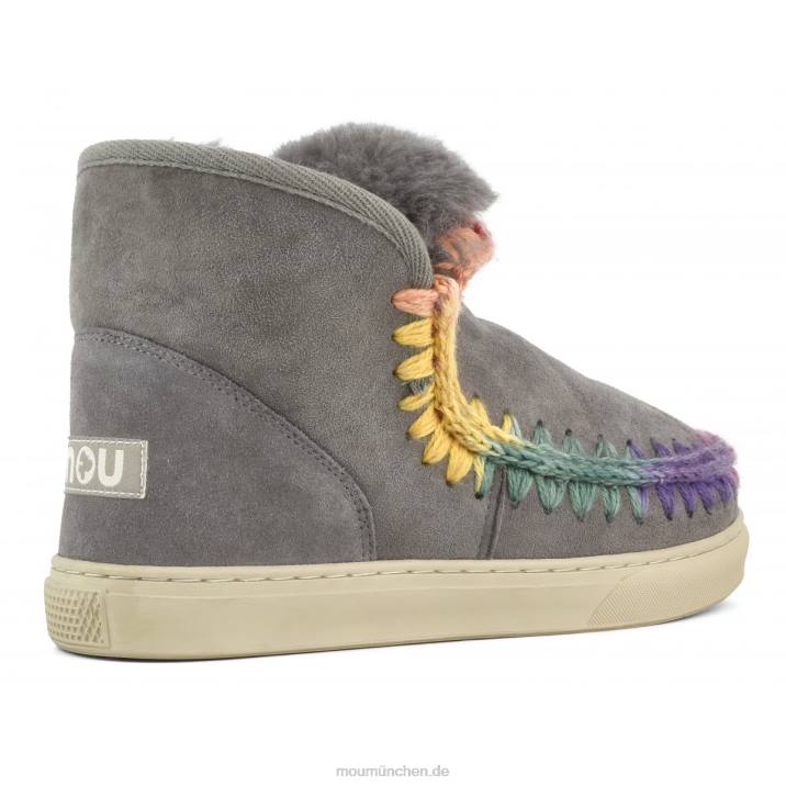 Eskimo-Sneaker mit Regenbogennähten Frauen 0V6X587 neues Grau Mou