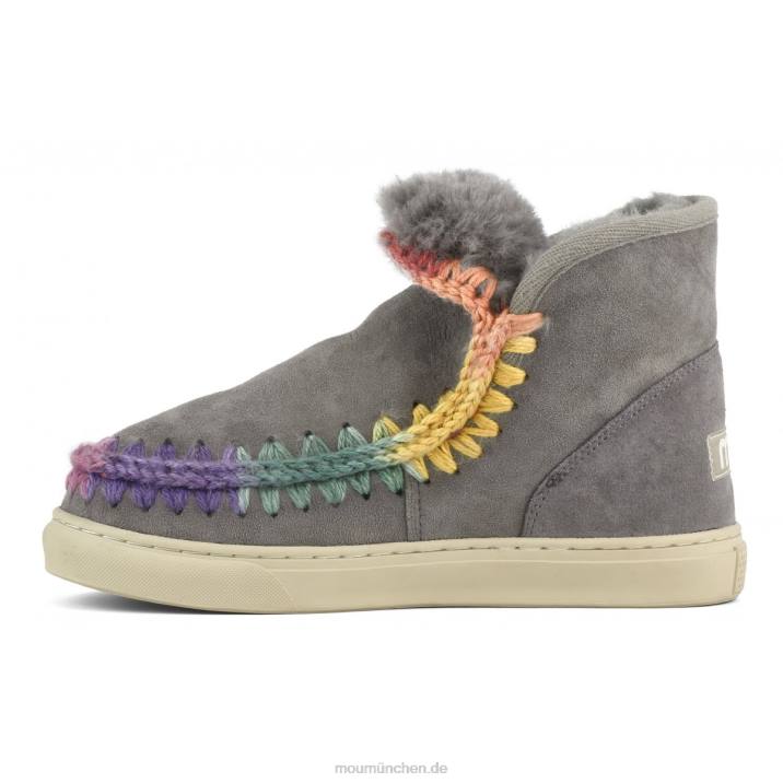 Eskimo-Sneaker mit Regenbogennähten Frauen 0V6X587 neues Grau Mou