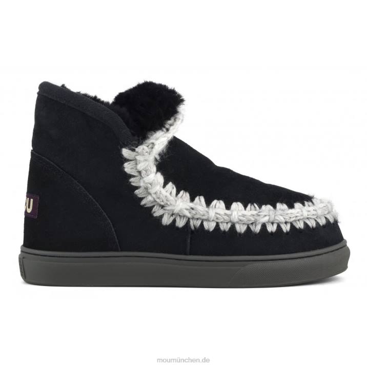 Eskimo-Sneaker mit Übernähten Frauen 0V6X589 Schwarz Mou