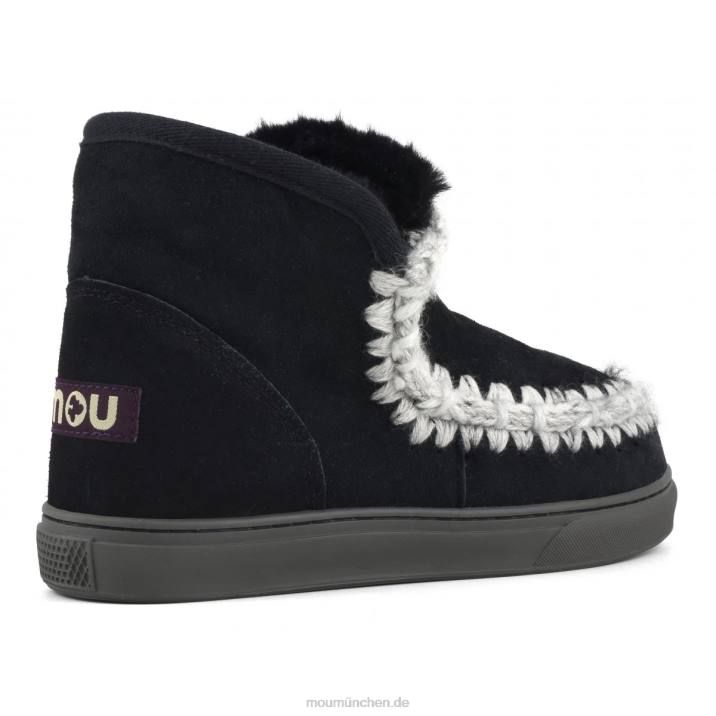 Eskimo-Sneaker mit Übernähten Frauen 0V6X589 Schwarz Mou