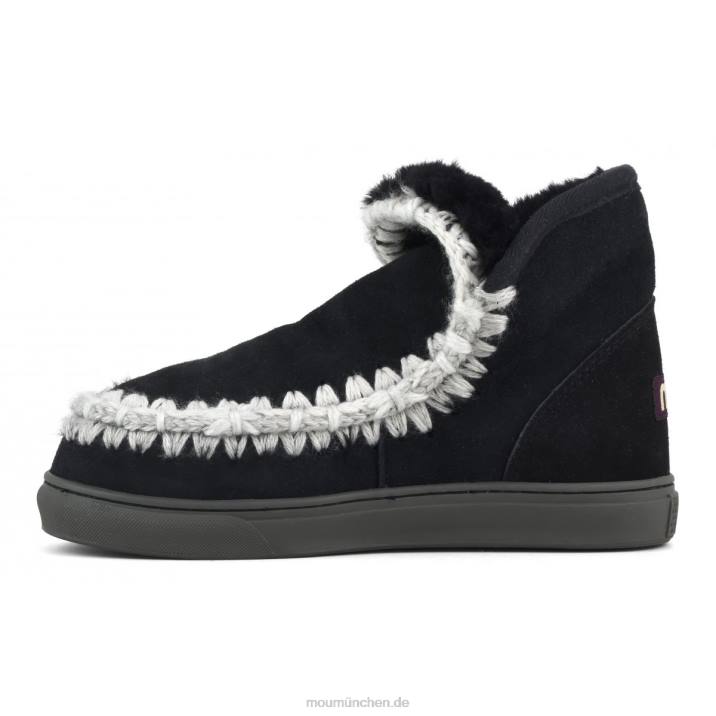 Eskimo-Sneaker mit Übernähten Frauen 0V6X589 Schwarz Mou