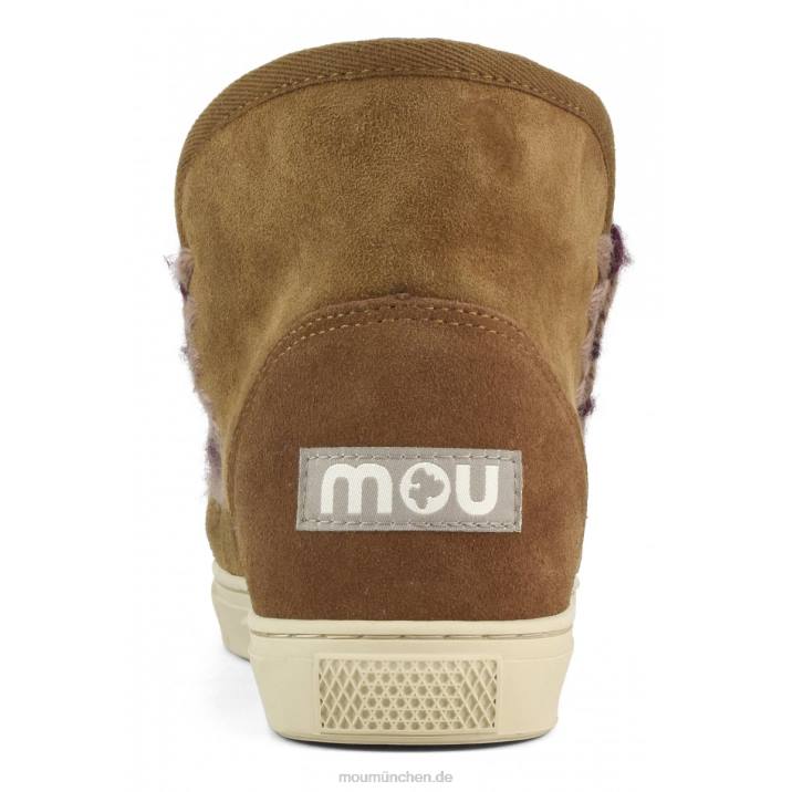 Eskimo-Sneaker mit Übernähten Frauen 0V6X592 Cognac Mou