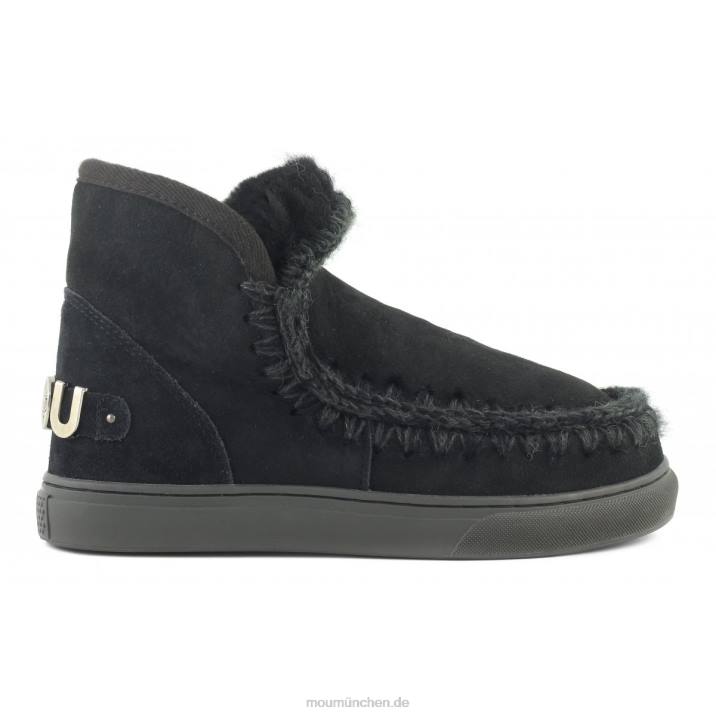 Eskimo-Sneaker mit großem metallischem Logo Frauen 0V6X599 Schwarz Mou