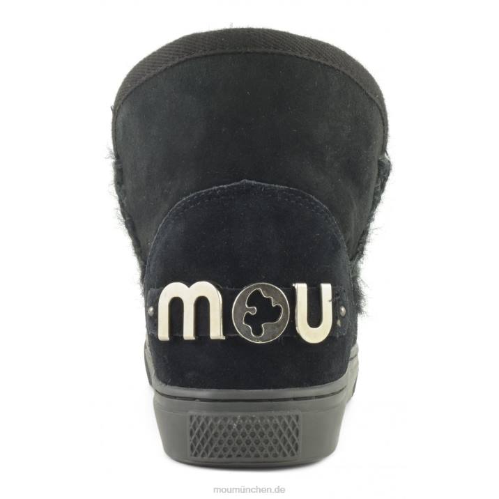 Eskimo-Sneaker mit großem metallischem Logo Frauen 0V6X599 Schwarz Mou