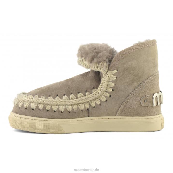 Eskimo-Sneaker mit großem metallischem Logo Frauen 0V6X600 Elefantengrau Mou