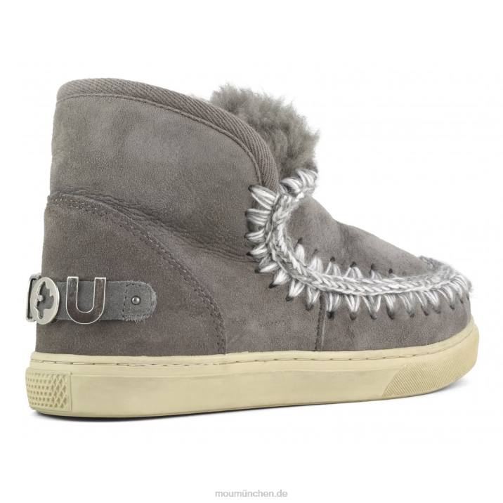 Eskimo-Sneaker mit großem metallischem Logo Frauen 0V6X601 neues Grau Mou