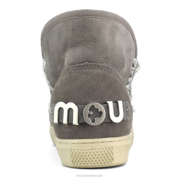 Eskimo-Sneaker mit großem metallischem Logo Frauen 0V6X601 neues Grau Mou