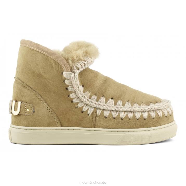 Eskimo-Sneaker mit großem metallischem Logo Frauen 0V6X603 Tabak Mou