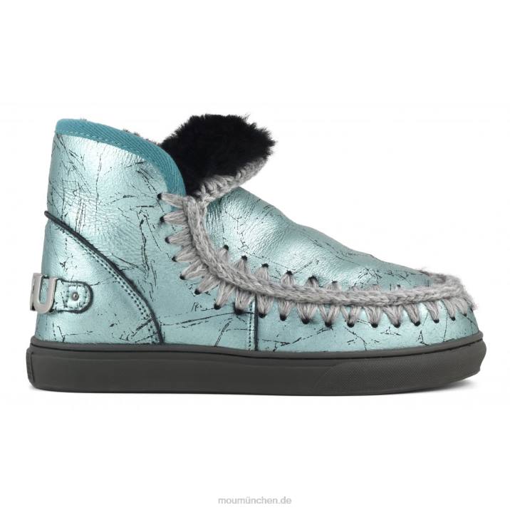 Eskimo-Sneaker mit großem metallischem Logo Frauen 0V6X645 Distressed-Metallic-Grün Mou