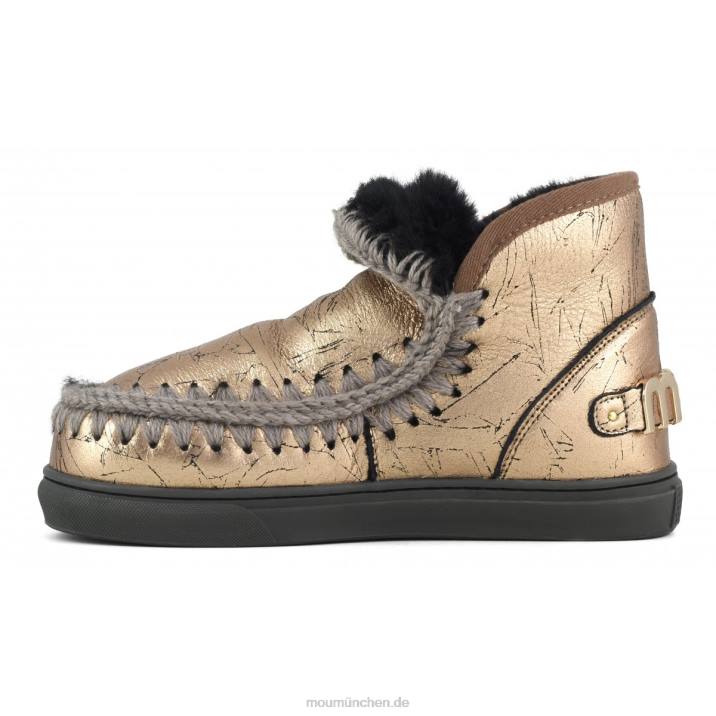 Eskimo-Sneaker mit großem metallischem Logo Frauen 0V6X647 Distressed-Metallic-Hellbronze Mou